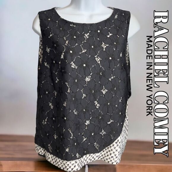 RACHEL COMEY Made In New York 100% SILK Sleeves Top Women’s Size 6 Multi Layer - Picture 1 of 11
